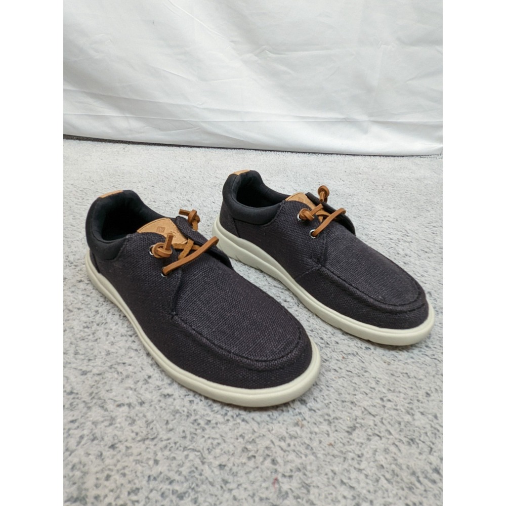 Sperry Captain Moc Hemp Slip-On Boat Shoes Sneakers Black‎ Men's 5.5M